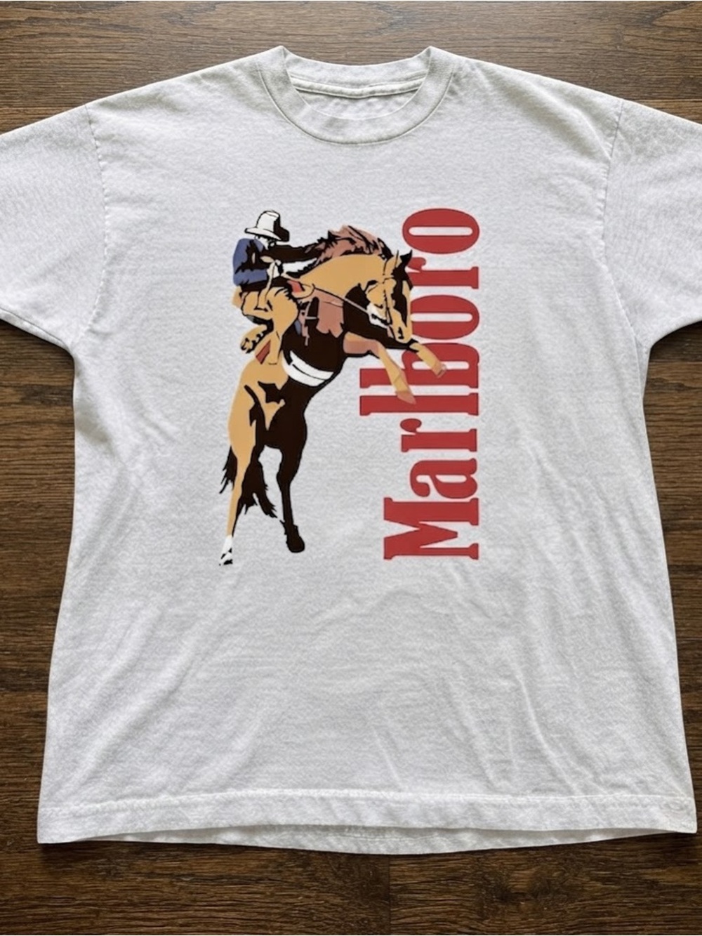 White Cowboy Graphic T-Shirt Gildan Western Horse Tee Top
